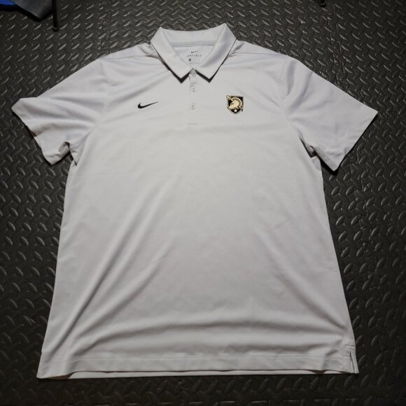 Army Black Knights Nike Dri-Fit Polo Shirt, Gray, Men's XL, Used, West Point - Picture 2 of 10